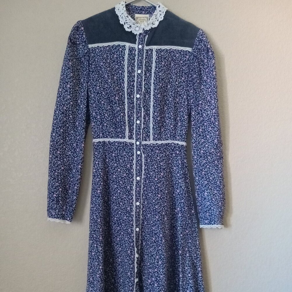 Vintage 70's Gunne Sax Calico Dress